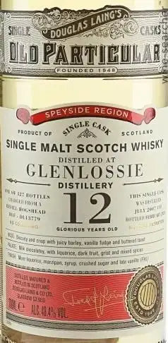 OLD PARTICULAR, GLENLOSSIE, 2011, 12 YEARS OLD, 70CL, 48.4% ALC./VOL.