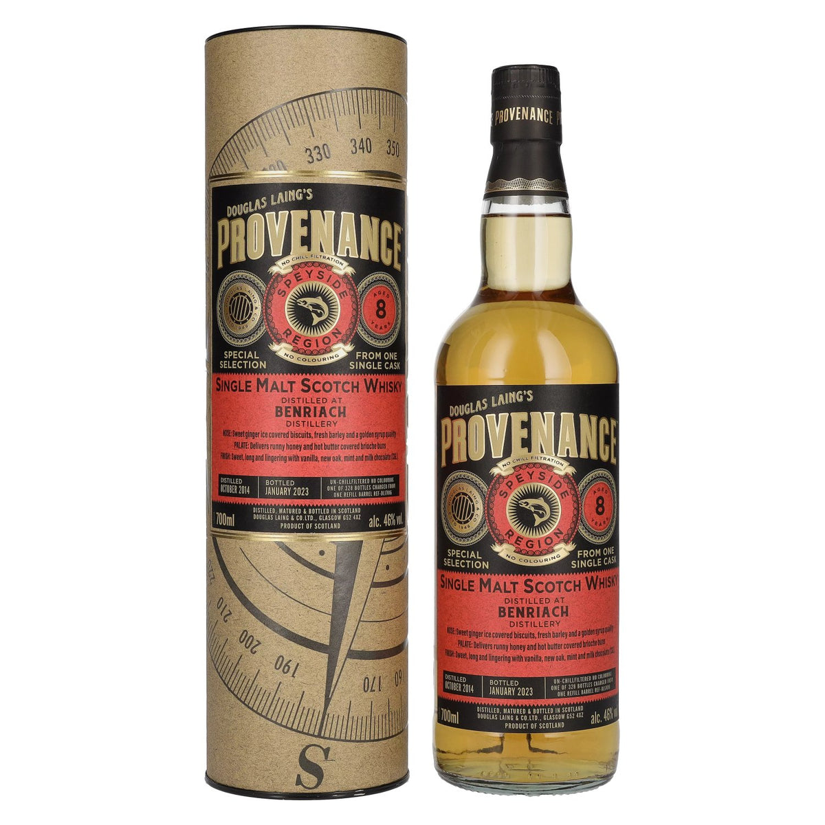 PROVENANCE, BENRIACH, 2014, 8 YEARS OLD, 70CL,  46% ALC./VOL.