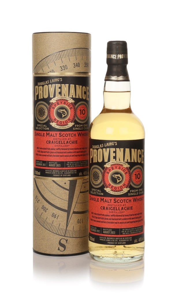 PROVENANCE, CRAIGELLACHIE , 2012 , 10 YEARS OLD, 70CL, 46% ALC./VOL.
