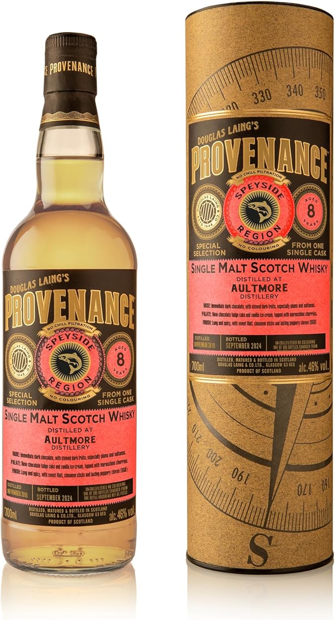 PROVENANCE, AULTMORE , 2015 , 8 YEARS OLD, 6 X 70CL, 46% ALC./VOL