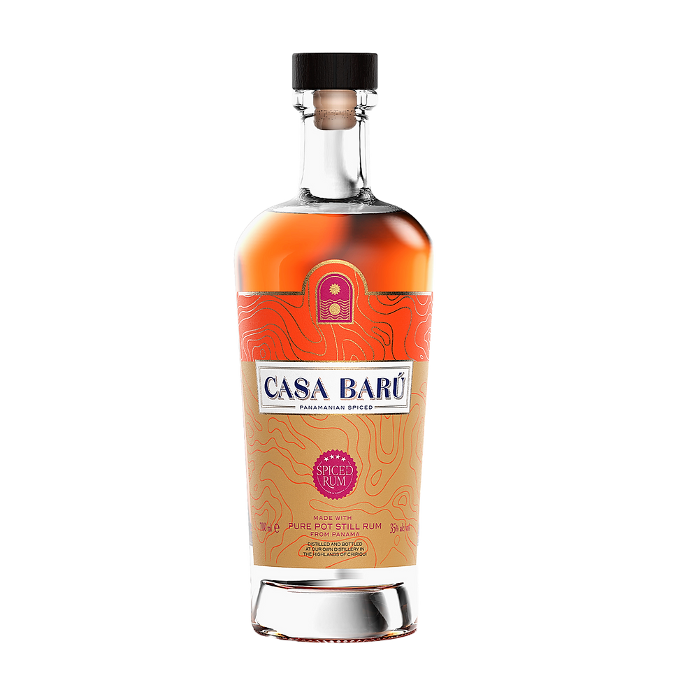 Botella de Casa Barú Spiced, ron especiado panameño