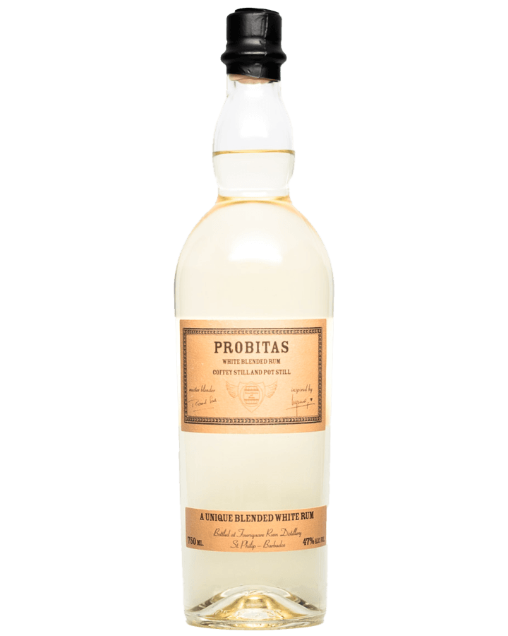 Botella de Probitas, ron blanco de Barbados y Jamaica